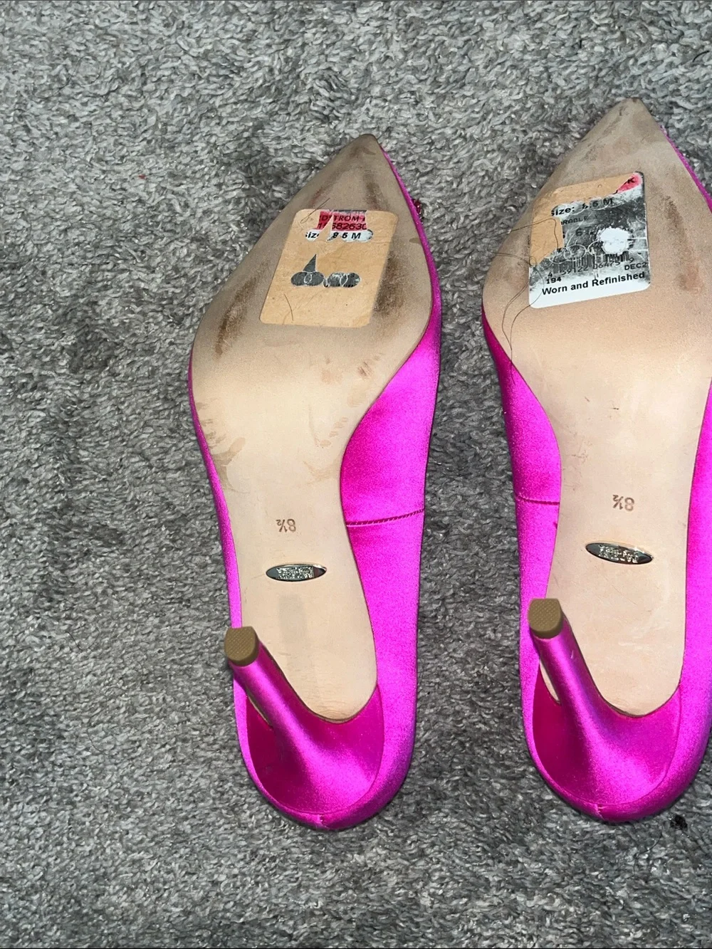 Badgley Mischka Fuchsia Pointed-Toe Crystal Buckle Flats - Women's - Picture 6 of 6